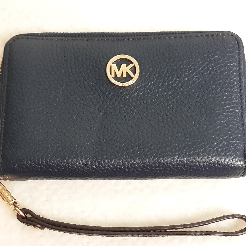 Michael Kors Navy Wristlet